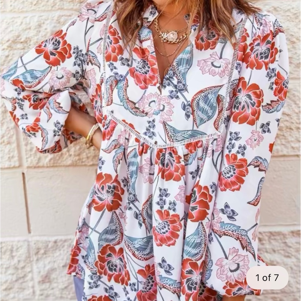 Never worn peasant shirt. Very cute just too big for me.
